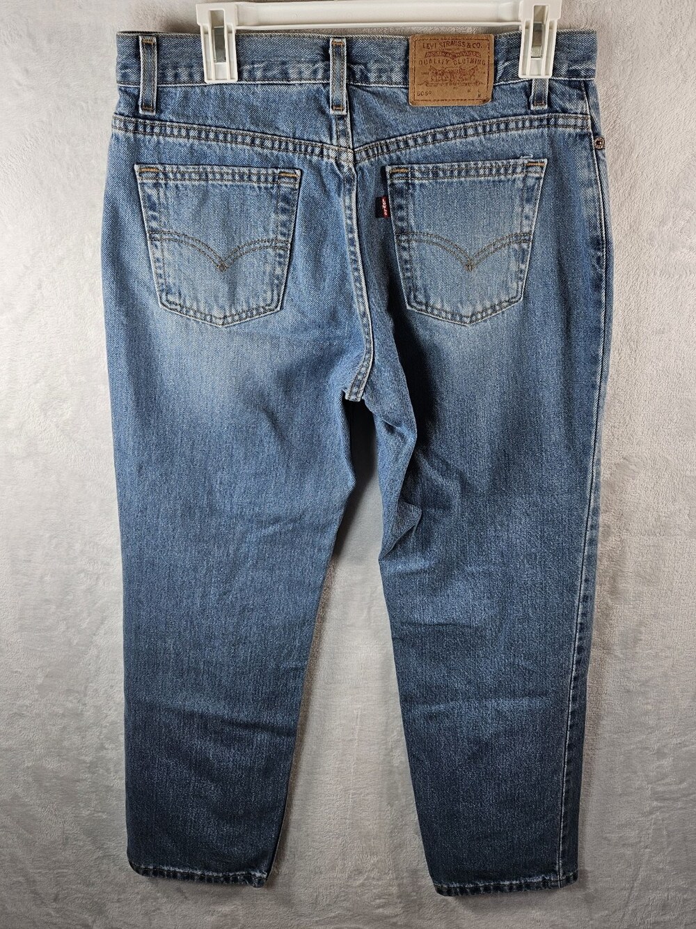 Vintage Levis 505 Jeans Womens 12 Petite Blue Denim Straight USA Made Y2K READ